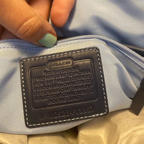 NWT coach cobalt satchel - Picture 5 of 6
